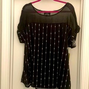 Sheer and cotton top